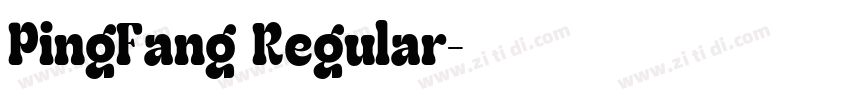 PingFang Regular字体转换